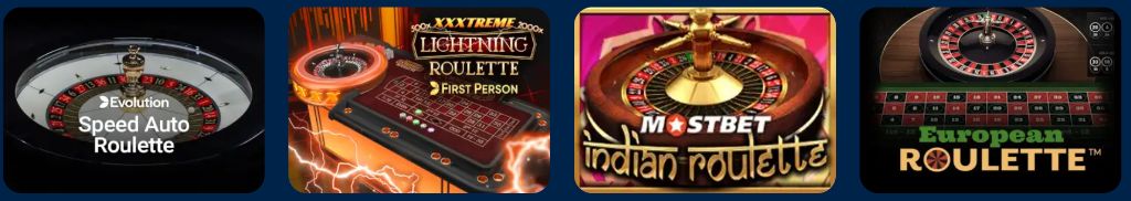 Рулетка в live-казино Mostbet — Evolution, Speed Auto, XXXtreme Lightning